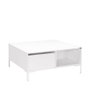 Hanah Home Mesa de Centro Blanco Diamante con Almacenamiento